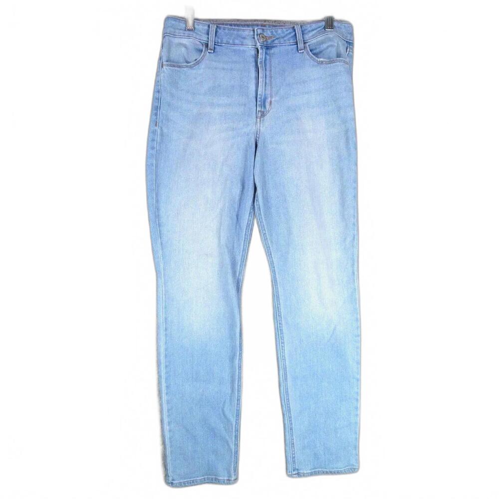 Old Navy Wow Straight‎ High Rise Light Wash Denim Jeans Womens 10 Light Blue